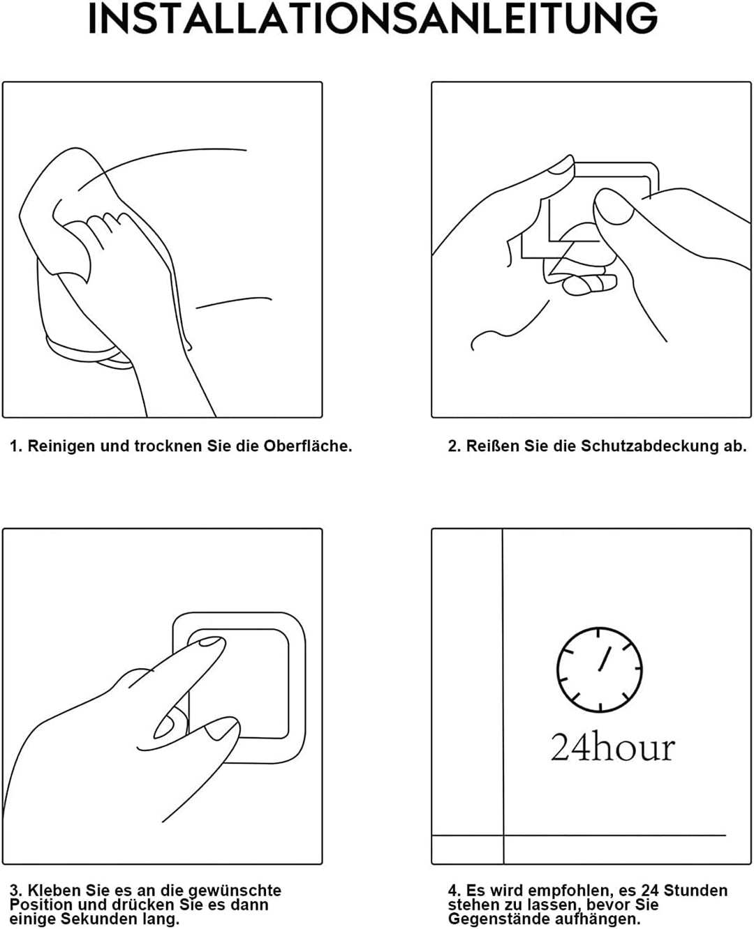 Beelee Handtuchhalter Selbstklebender, Handtuchstange Nickel Gebürstet, Badezimmer-Handtuchhalter, 3