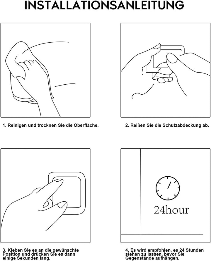 Beelee Handtuchhalter Selbstklebender, Handtuchstange Nickel Gebürstet, Badezimmer-Handtuchhalter, 3