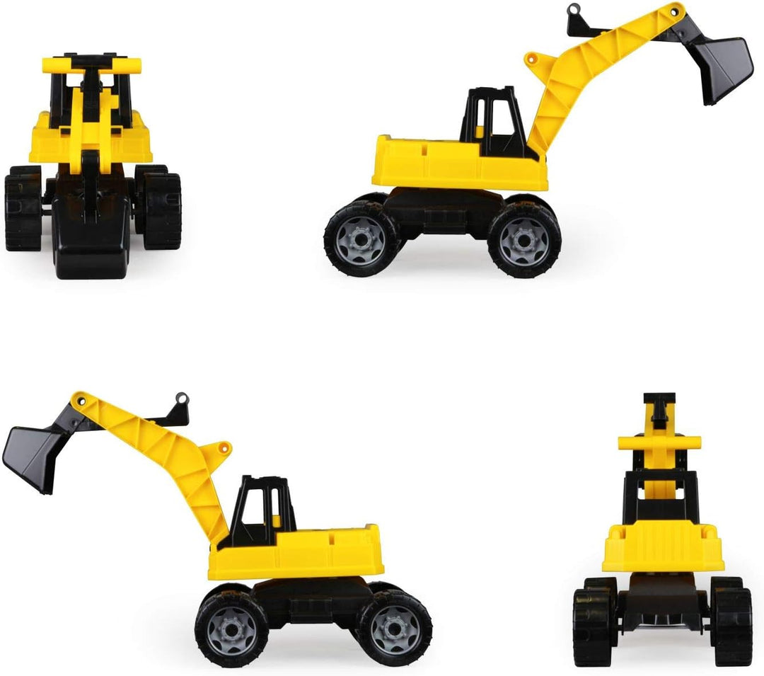 Lena 2017 x Starke Riesen Bagger, Baufahrzeug ca. 80 cm, Giga Truck Schaufelbagger mit 2 Stahlachsen