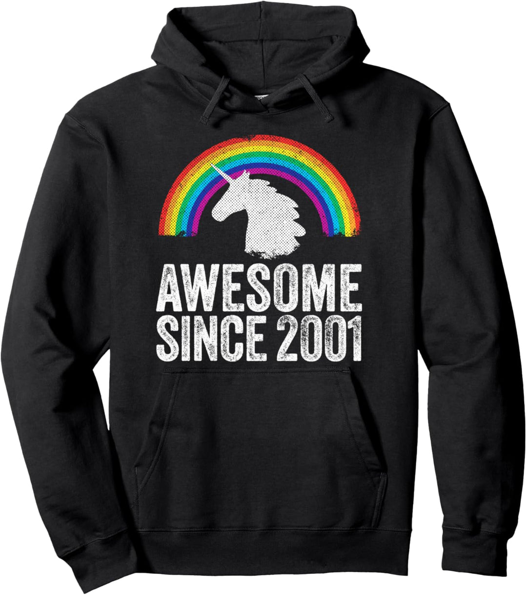 2001 21. Geburtstag Geschenk 21 Jahre alt Mädchen Frauen Regenbogen Pullover Hoodie