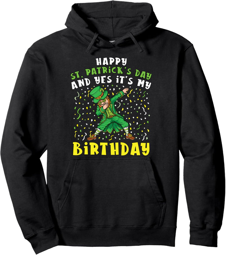 Dabbing Leprechaun Happy Saint Patrick's Day Boys Birthday Pullover Hoodie
