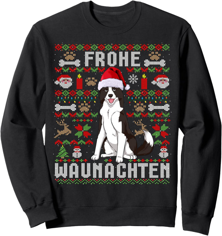 Ugly Christmas Border Collie Weihnachten Hunde Geschenk Sweatshirt