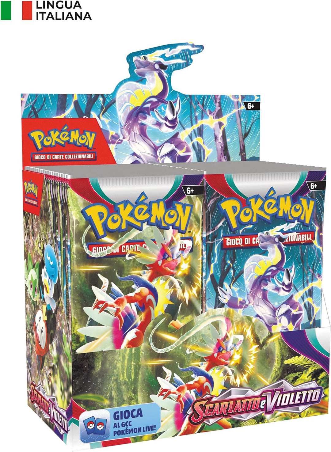 Pokémon 184-61322 TCG, 36 Booster-Packs, Scarlatto und Violett, italienische Ausgabe