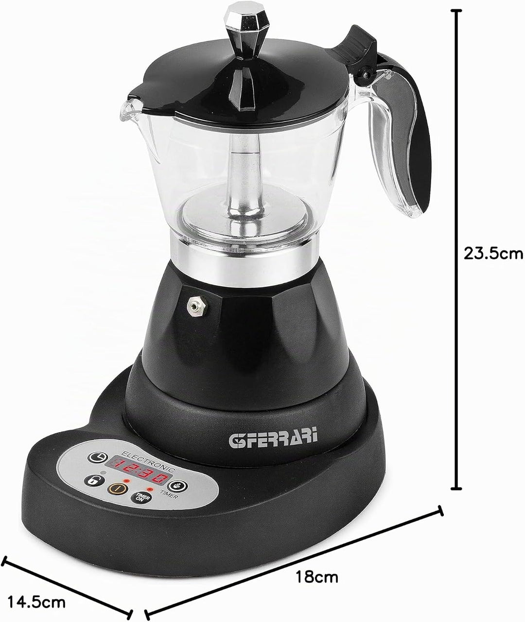 G3 Ferrari g10045 Moka elektrische programmierbar Schwarz Programmierbar, Schwarz Programmierbar