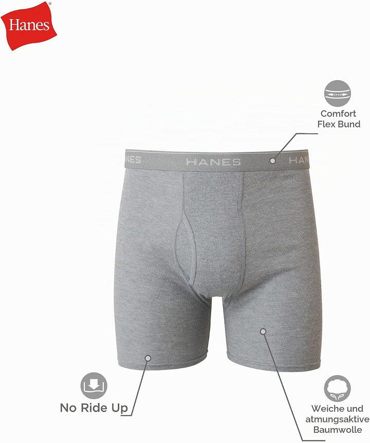 Hanes Ultimate Mens Retroshorts (5er Pack) M Schwarz/Grau, 5 Stück, M Schwarz/Grau, 5 Stück