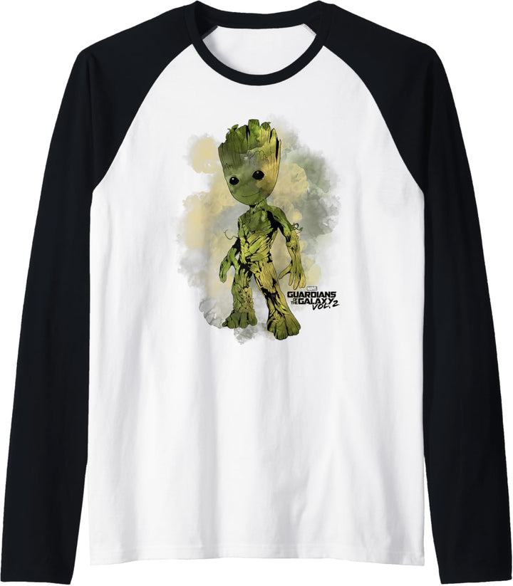 Marvel Groot Guardians of Galaxy 2 Smudge Raglan