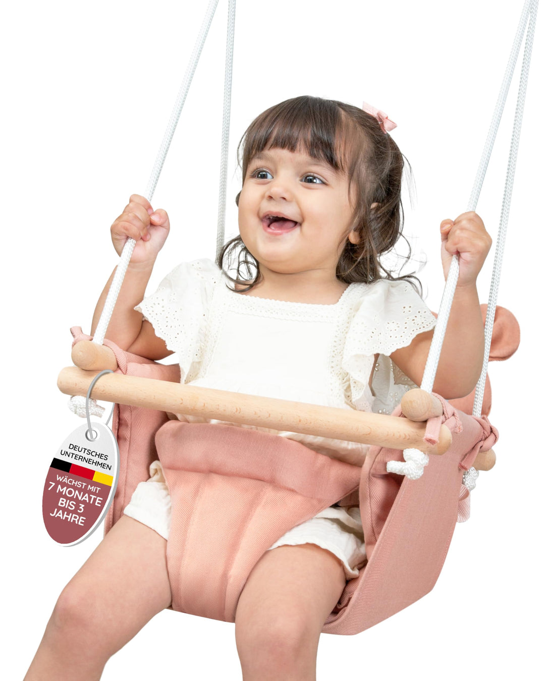 AMAZINGs Baby und Kinderschaukel | Mitwachsende Babyschaukel. Komplettset mit Aufhängung für Indoor