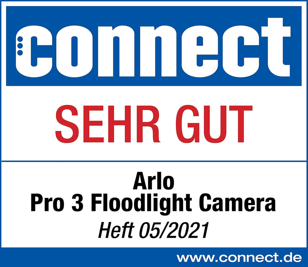 Arlo Floodlight Überwachungskamera Aussen WLAN, Kabellos, 2K HDR, 160° Ultra-Weitwinkel, Bewegungsme