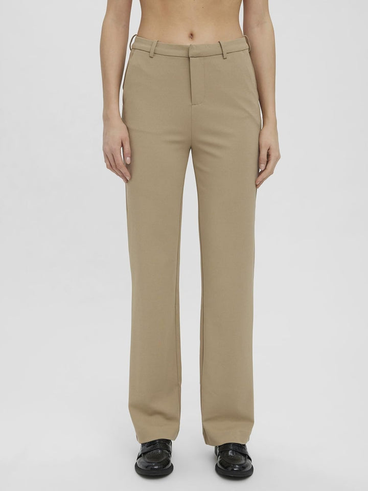 VERO MODA Female Hose VMZAMIRA Mittlere Taille Hose XS / 34L Silver Mink, XS / 34L Silver Mink