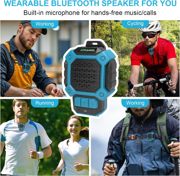 tragbarer Mini Bluetooth Lautsprecher, Clip-On Wireless Jobsite Pro wasserabweisender tragbarer Laut
