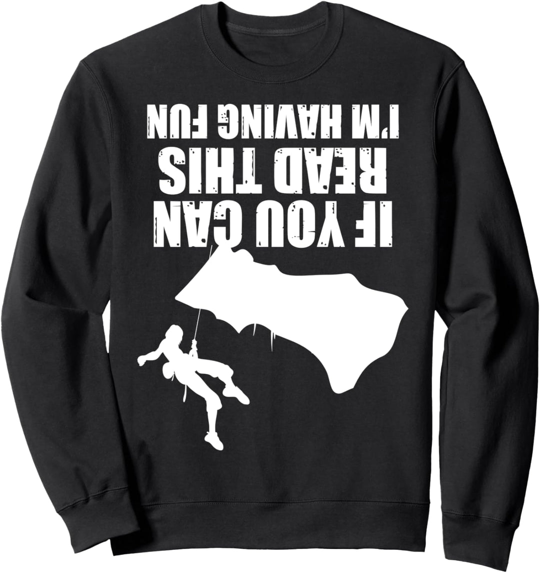 Klettern Lustig Kletter Bergsteiger Herren Männer Kletterer Sweatshirt