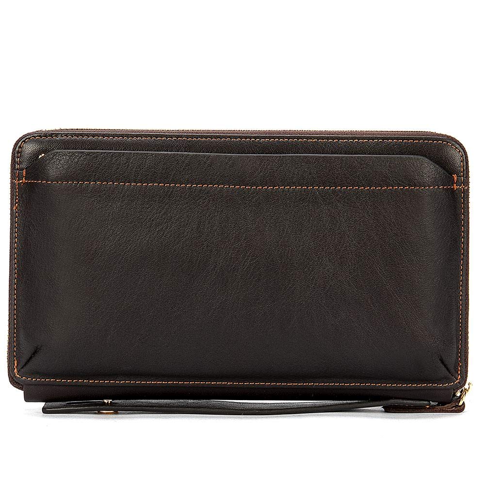 Leder Handgelenktasche Herren Geschäft Handtasche Herrentasche Gross Geldbörse Echtleder Karten Clut