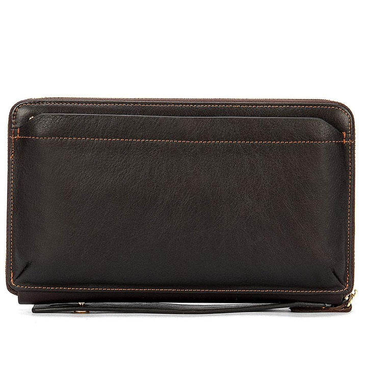 Leder Handgelenktasche Herren Geschäft Handtasche Herrentasche Gross Geldbörse Echtleder Karten Clut