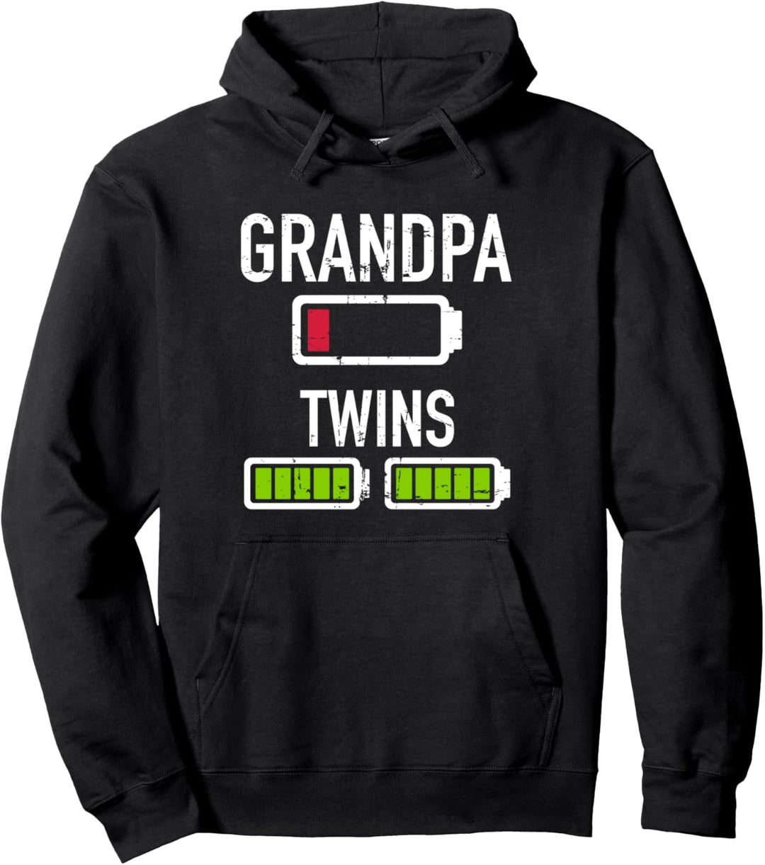 Zwillinge Opa Batterie Pullover Hoodie