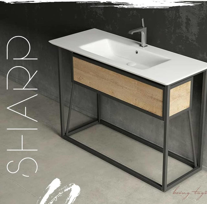 Kerabad Design Waschbecken, Einbauwaschbecken eckig, Waschtisch flach, 70 cm 14070-kl, 14070-kl