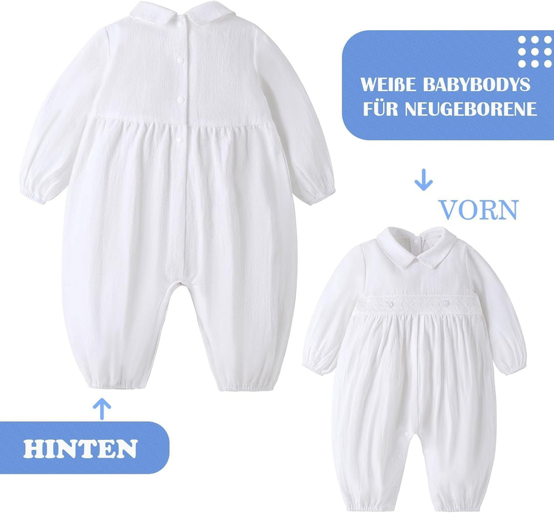 Booulfi Baby Kleidung Jungen 0-12 Monate Strampler Neugeborene Body Langarm Overall Winter Baby Erst