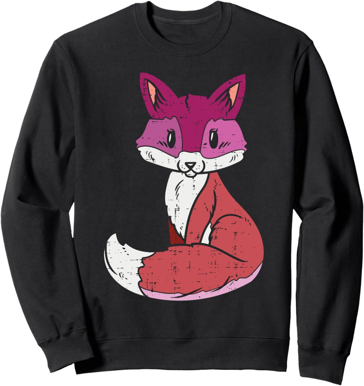 Fox Animal LGBT Lesbian Flag Gay Pride Ally Women Sweatshirt