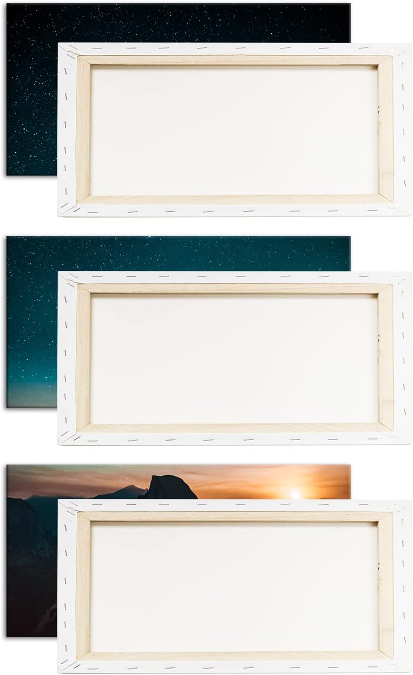 deyoli atemberaubender Sternenhimmel bei Sonnenaufgang Format: 3Teilig als Leinwandbild, Motiv ferti