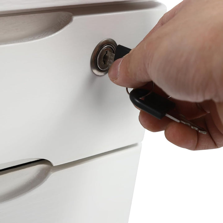 Schubladenbox Schreibtisch, Box Abschliessbar 5kg Tungholz Mit 5-Stufiger Organizer Schlüssel Anti-R