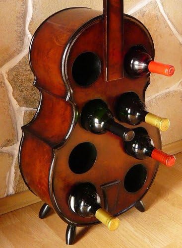 DanDiBo Flaschenhalter Cello - Weinregal 102cm Flaschenregal Flaschenständer aus Holz, Braun, Bodens