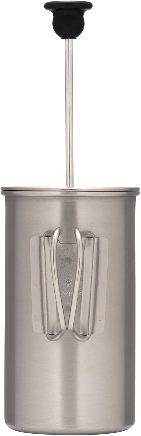 Snow Peak Titanium French Press, Silber, leichte Kaffeepresse für Zuhause, Rucksackreisen, Camping u