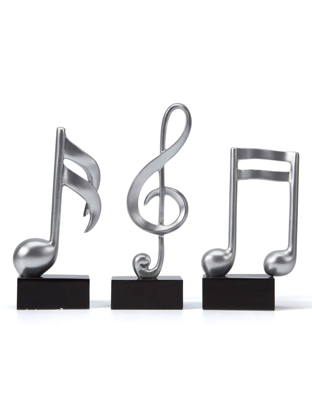 Amoy-Art 3pcs Deko Skulpturen Musik Note Figuren Klavier Statue Modern Arts Wohnzimmer Kunst Polyres