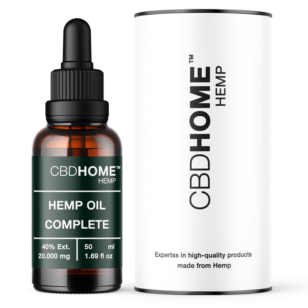 Hanföl 40% Max - 50 ml - Basis aus bio-zertifiziertem Kokosöl und Hanfsamenöl - Kaltgepresst - Ohne
