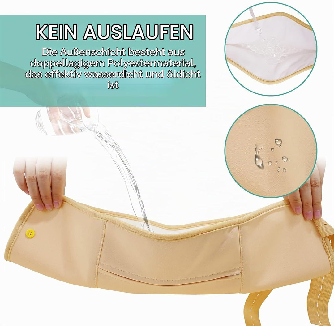 Castor Oil Pack, Wiederverwendbare Bio Rizinusöl Wrap, Kit mit verstellbaren elastischen Riemen Komf
