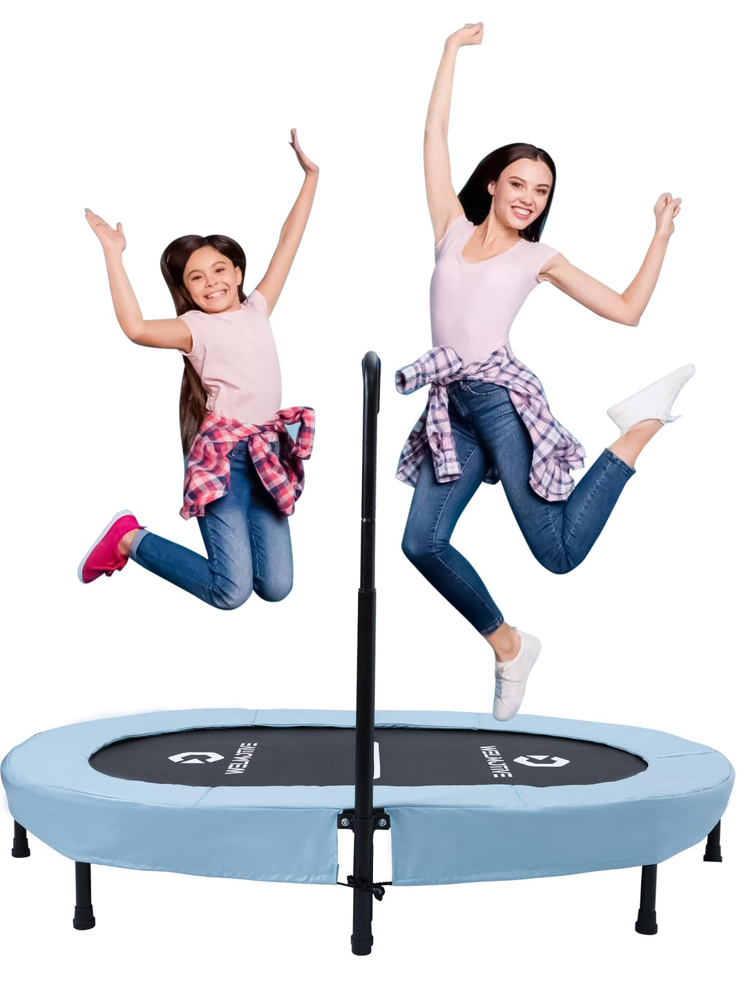 Ovales Indoor Trampolin für 2 Personen geräuscharm belastbar bis 150kg Ideal für Kinder &amp; Erwachsene