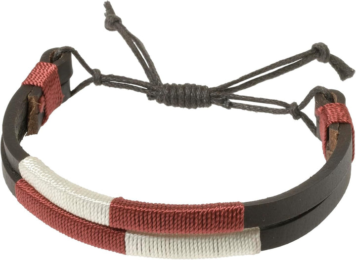 PELPE Argentinischer Ledergürtel mit passender Schnur und Lederarmband. Auf Leder gestickter Gürtel