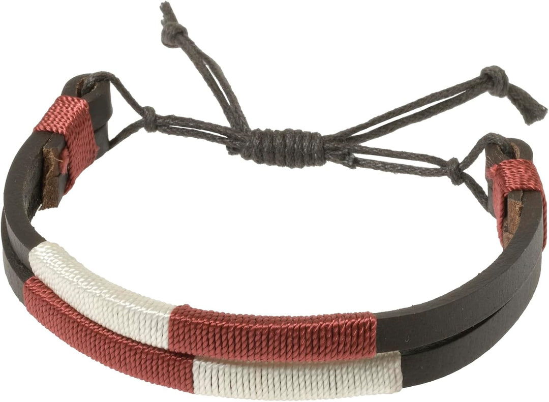 Argentinischer Ledergürtel mit passender Schnur und Lederarmband. Auf Leder gestickter Gürtel für Mä
