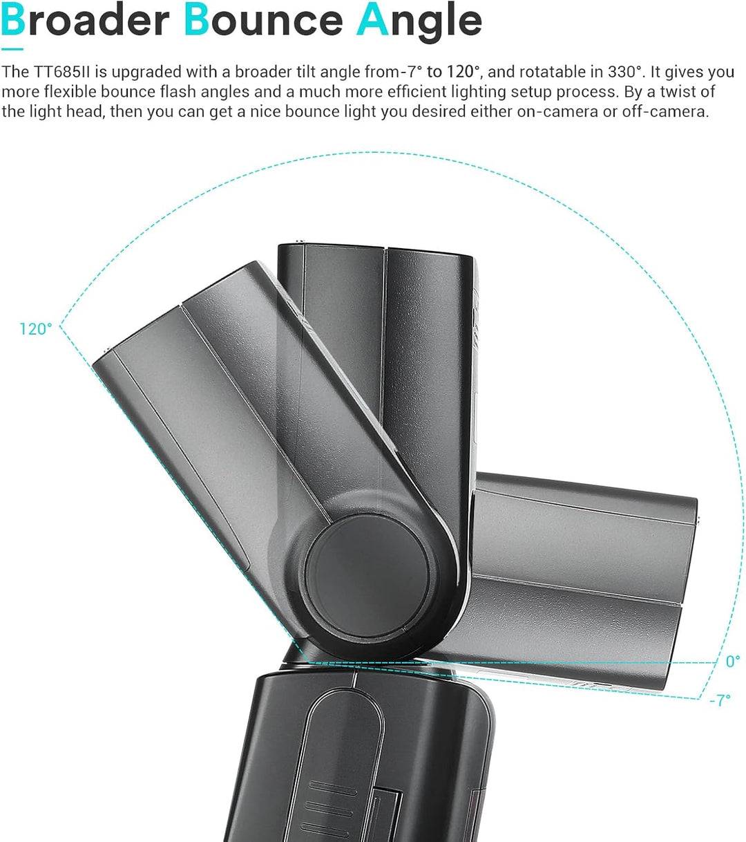 Godox TT685II-S TT685II Flash for Sony Blitzgerät, 1/8000s HSS GN60 2.4G Wireless X System, TCM Inst