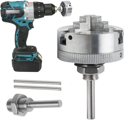 Risegun Mini-Drehmaschine, Zink-Legierung Mini-Drehmaschine DREI Kiefer Chuck, M12*1 Chuck Hand Elec