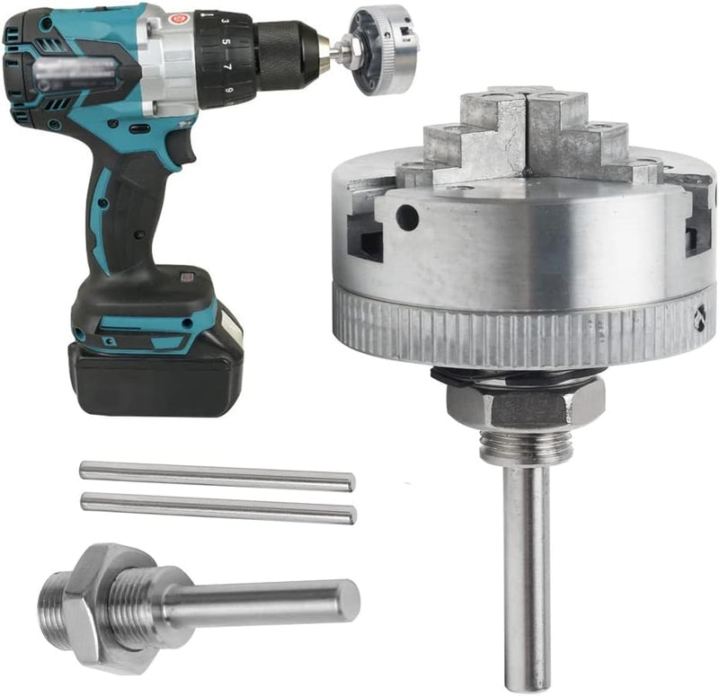 Risegun Mini-Drehmaschine, Zink-Legierung Mini-Drehmaschine DREI Kiefer Chuck, M12*1 Chuck Hand Elec