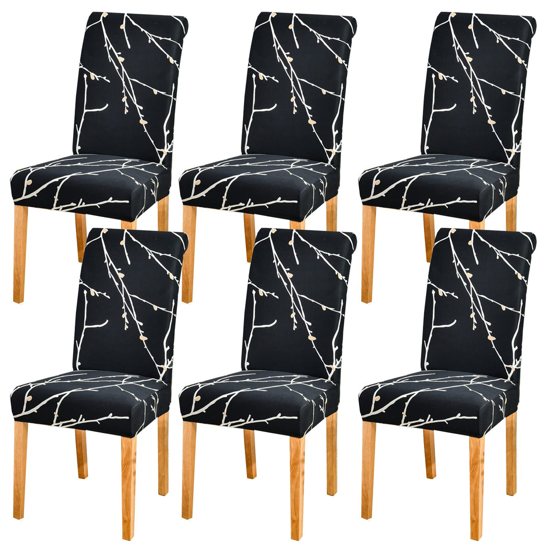 HZDHCLH Stuhlhussen 6er Set Stuhlbezüge Stretch abnehmbar, waschbar, Esszimmerstuhl-Schutzsitz für H