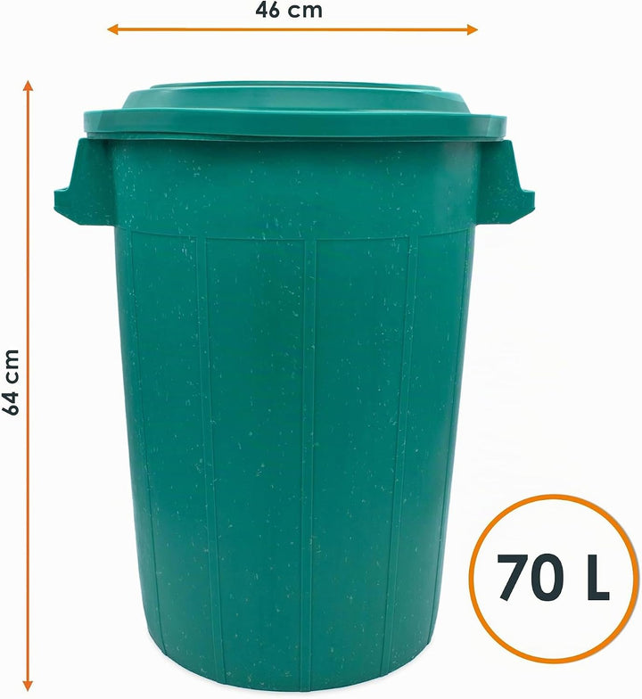 Spetebo Universaltonne 70 Liter mit Deckel und 2 Tragegriffen in grün