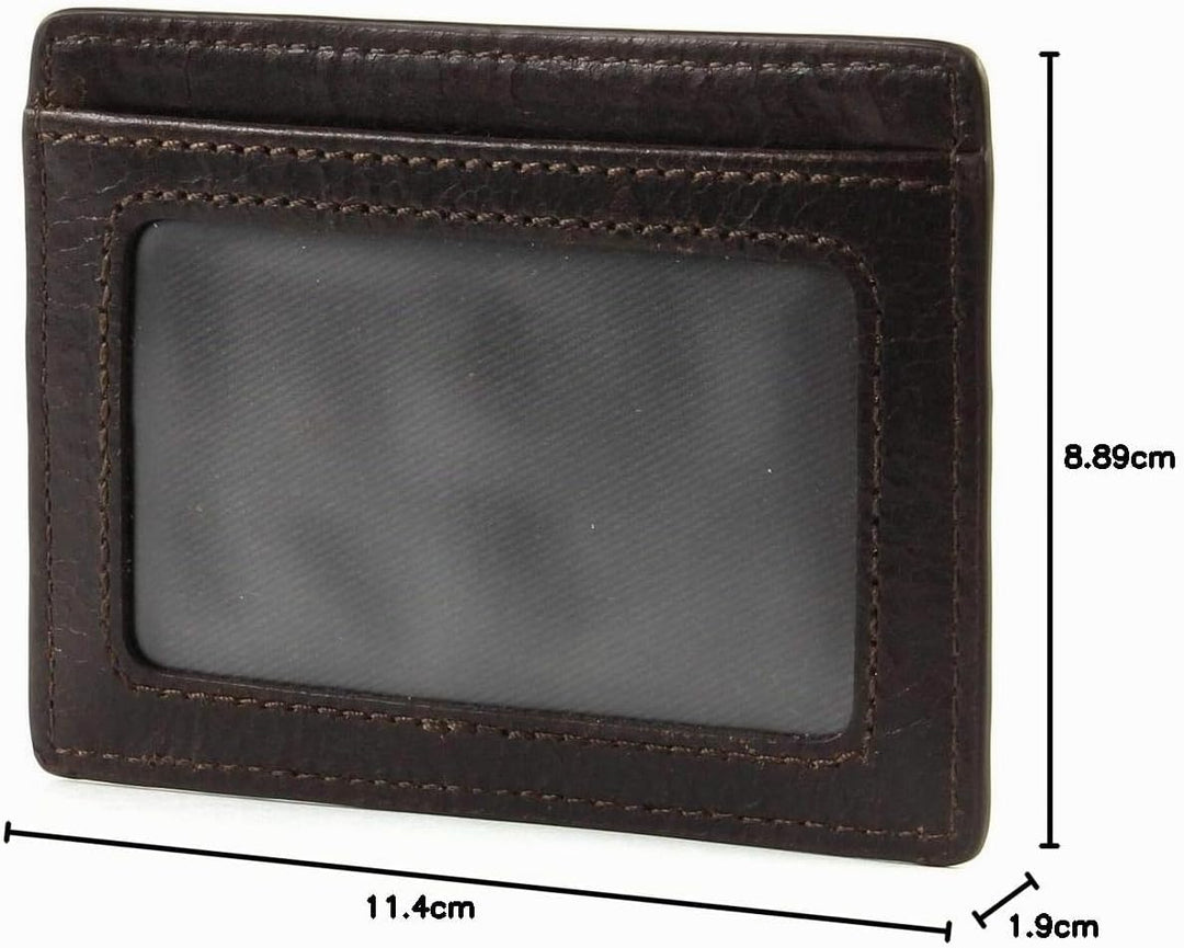 Fossil Brieftasche für Herren Derrick, 100% Leder Bifold Dunkelbraun 11,5 cm L x 2 cm B x 9 cm H ML3