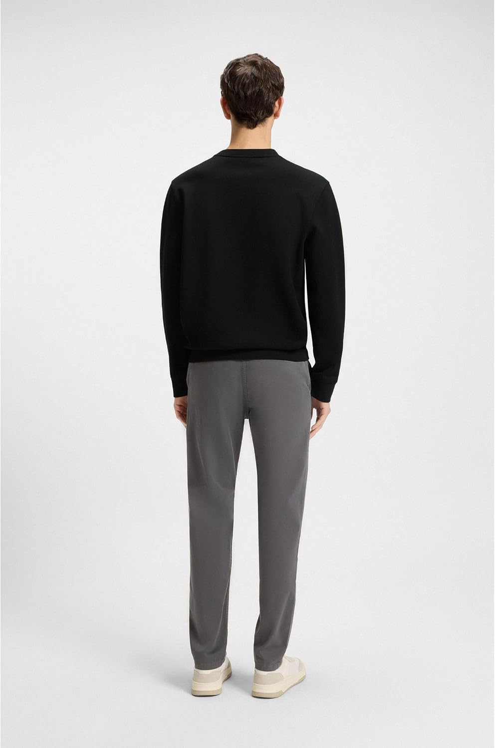 BOSS Herren Westart Relaxed-Fit Sweatshirt aus Baumwolle mit Logo-Aufnäher XS Black1, XS Black1