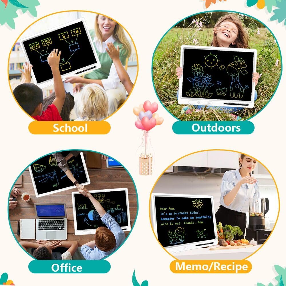 LCD-Schreibtablett, 22 Zoll Dual Colorful Screen Writing Doodle Board Elektronischer digitaler Schre