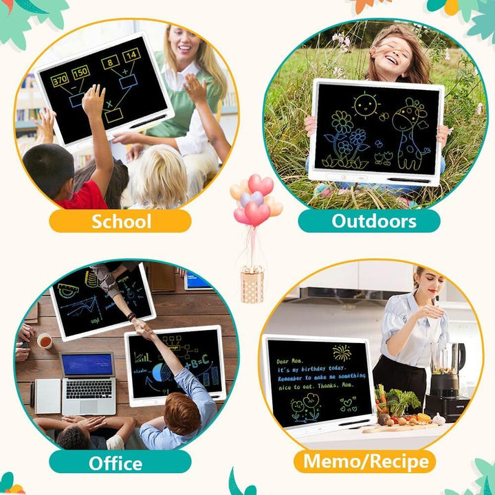 LCD-Schreibtablett, 22 Zoll Dual Colorful Screen Writing Doodle Board Elektronischer digitaler Schre