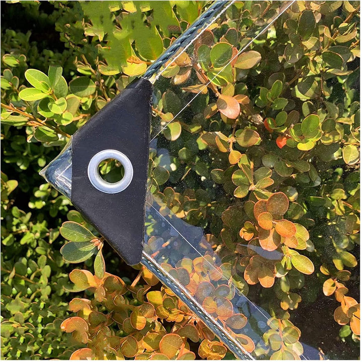 Abdeckplane Wasserdicht, Reissfest Transparent Plane mit Ösen, 0.3mm Dick Multifunktionale PVC Schut