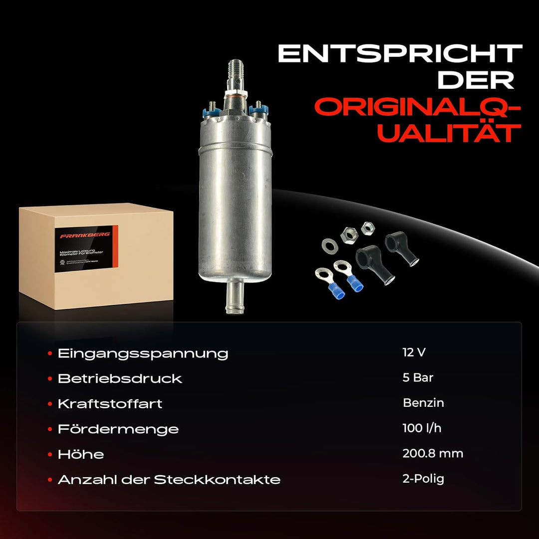 Frankberg Kraftstoffpumpe Benzinpumpe Kraftstoff-Fördereinheit Modul Satz ohne Drucksensor 5-Polig K