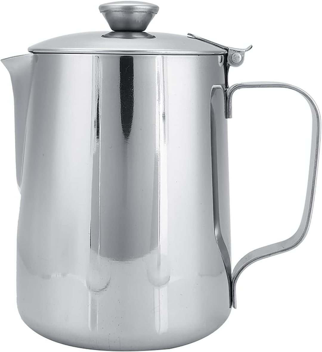 Creamer Dispenser, Edelstahl-Kaffeetasse, Milchaufschäumkrug, mit Deckel für Latte Art, 2000 Ml, Kun
