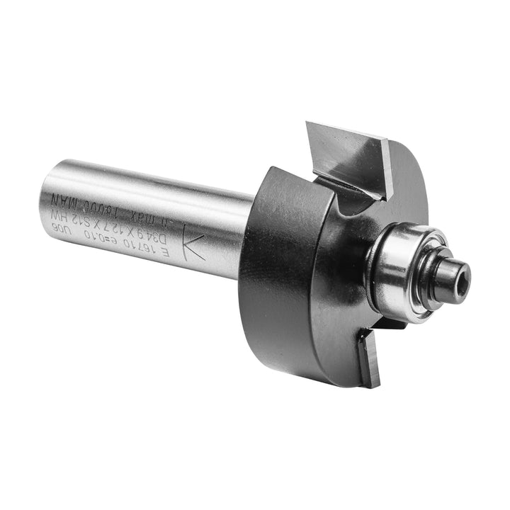 ENT 16710 Falzfräser Set HW, Schaft (S) 12 mm, Durchmesser (D) 34,9 mm, NL 12,7 mm, SL 40 mm, mit Ku