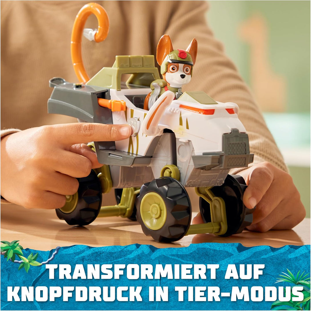 PAW PATROL Jungle Pups - Affen-Fahrzeug mit Tracker-Figur (Basis Fahrzeug), Spielzeug für Kinder ab