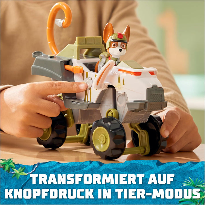 PAW PATROL Jungle Pups - Affen-Fahrzeug mit Tracker-Figur (Basis Fahrzeug), Spielzeug für Kinder ab