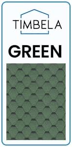Bitumenschindeln-Set Hexagonal Rock H505GREEN, Grün Bitumen-Dacheindeckung Timbela M505 für Gartenha