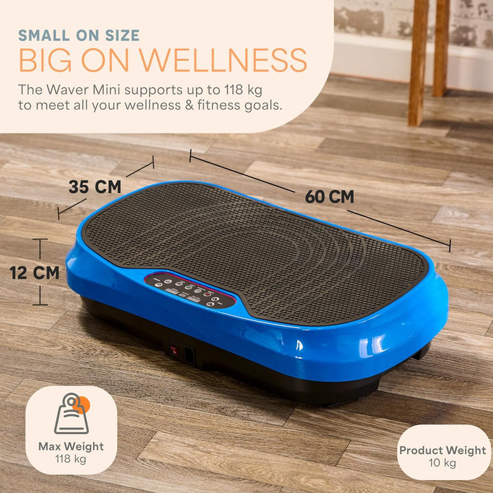 Lifepro Waver Mini Vibration Plate Exercise Machine with Remote & Bands - Compact Whole Body Vibrati