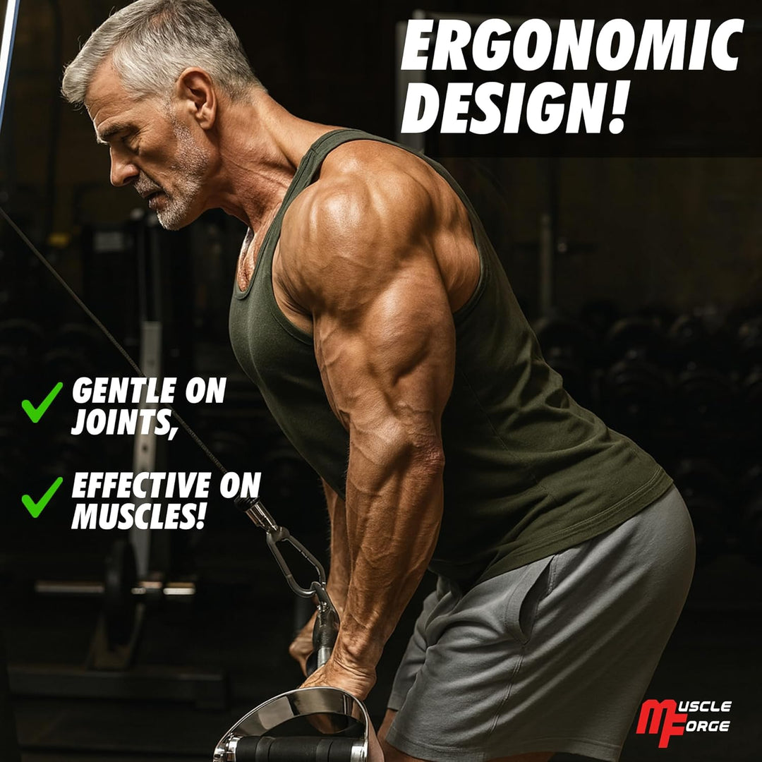 MuscleForge® Aufsatz für Latzug, Seilzug, Griff mit Drehbarem für Kabelmaschine, Kabelzug Griff für