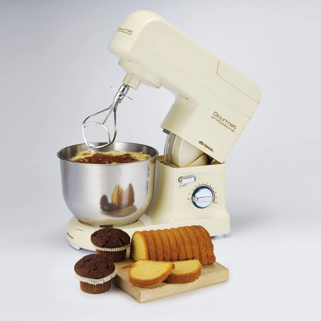 Ariete 1596 Pastamatic Gourmet 1950 - Planetenmixer mit Mixer - kneten, Amalgam, Schneebesen - 2 Hak